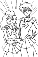 A coloring page of sailor moon